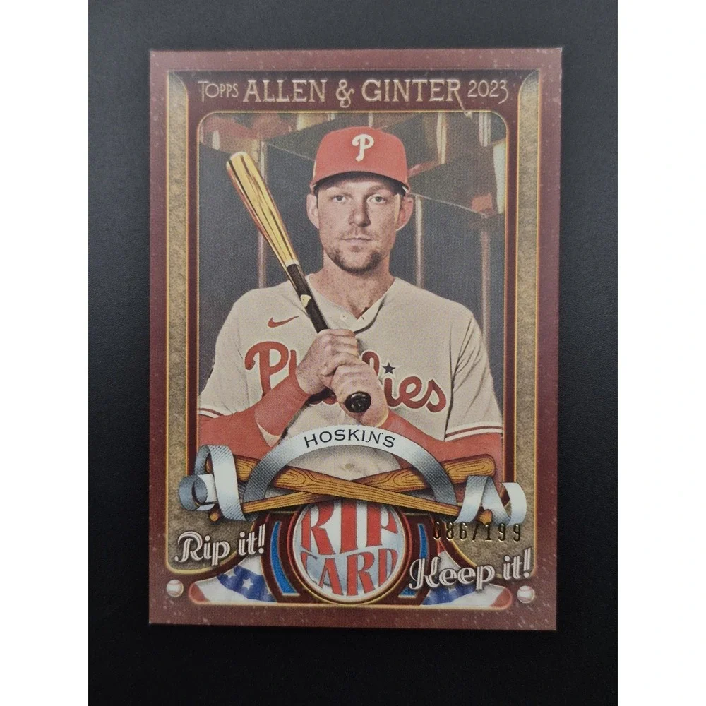 2023 Topps Allen & Ginter Rhys Hoskins #RC-RH Rip Card UNRIPPED /199 Phillies‎